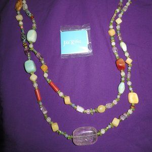 Jay King Mine Finds 60" Genuine Handmade Authentic Multi Gemstone Necklace